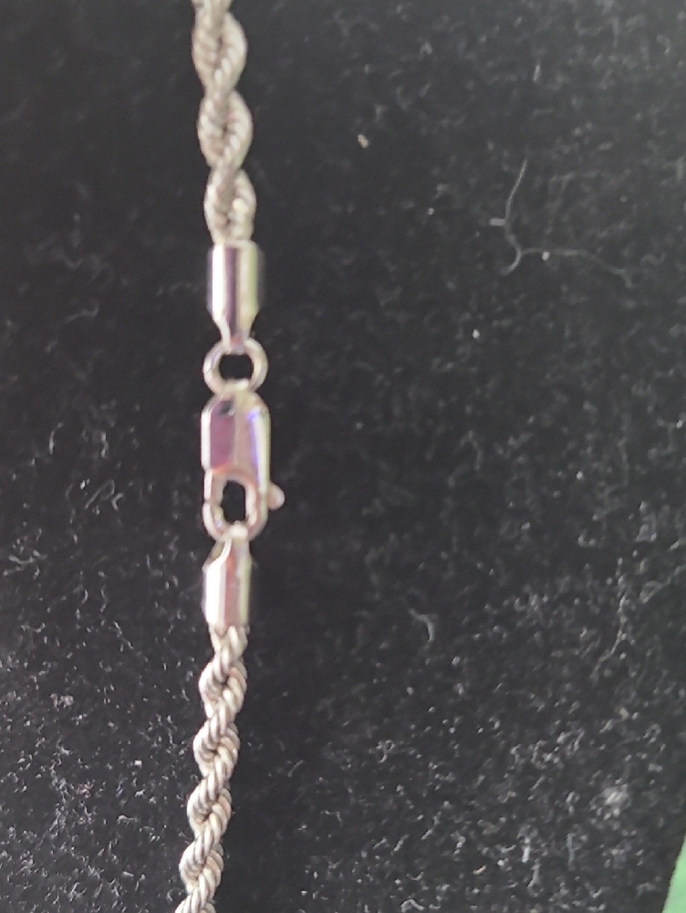 Sterling Silver Rope Chain Necklace - Silver - Picture 2 of 6